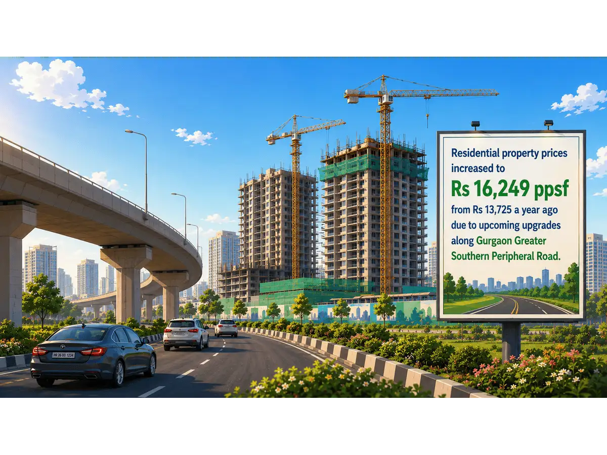 Residential property prices in Gurgaon rise 18.4% in one year