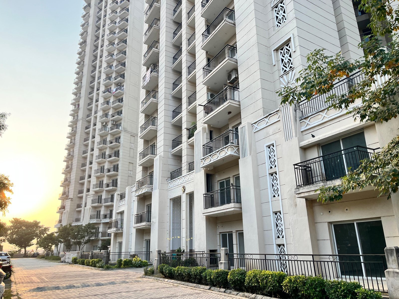 ATS Allure towers seen from the internal road